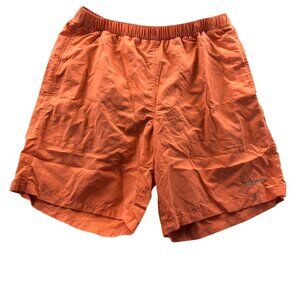 Simms Mens Fishing Shorts Medium Orange Outdoots Mesh Activewear Drawstring